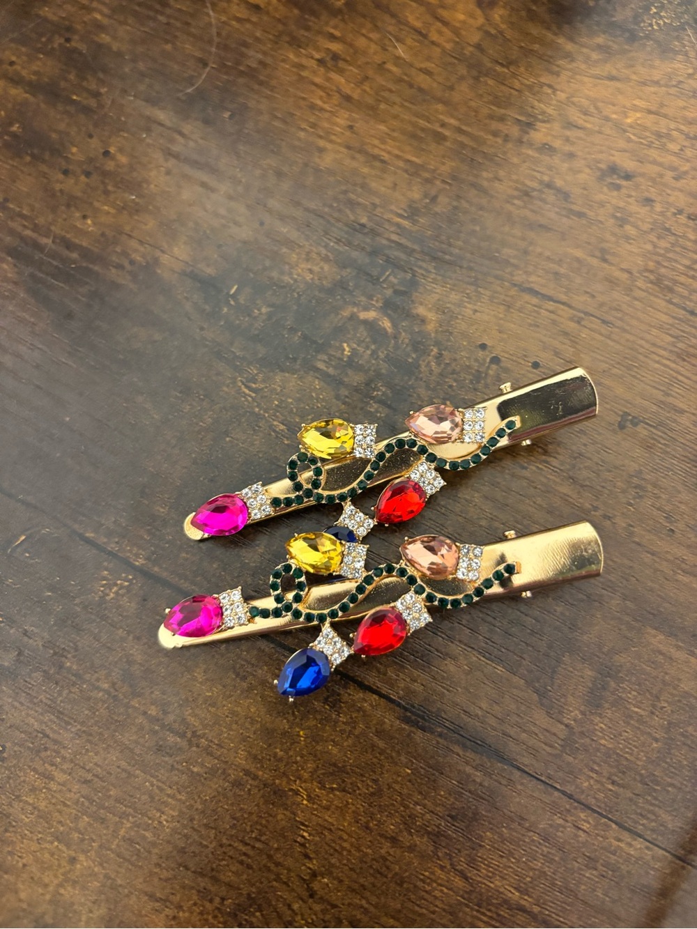 Christmas light hair clips
